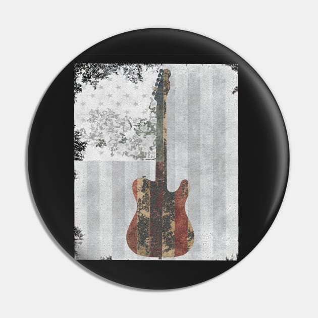 Telecaster With Rustic American Flag Background Pin by justinDuffy