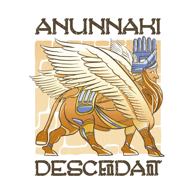 Anunnaki Alien Descendant t shirt P R t shirt by LindenDesigns