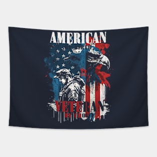American by Birth Veteran By Choice Tapestry