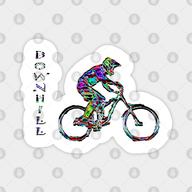 mtb downhill Magnet by rickylabellevie