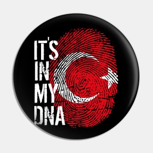 Turkey Flag Fingerprint My Story DNA Turkish Pin