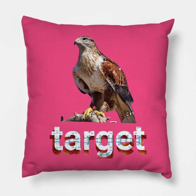 Bird s target beautyful art Design. Pillow by Dilhani