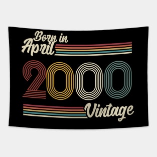 Vintage Born In April 2000 Tapestry