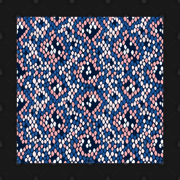 Snakeskin Pattern (Blue and Pink) by illucalliart