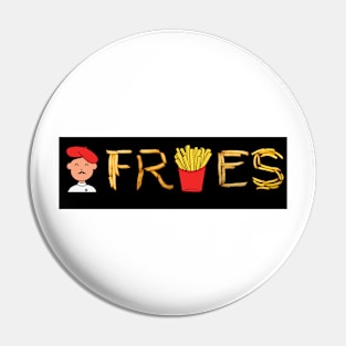 FRENCH fries, French man and fast food, chips Pin