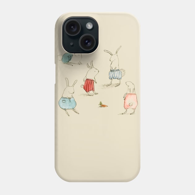 If Rabbits Wore Pants Phone Case by Sophie Corrigan