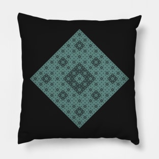 sierpinski diamond pattern - eucalypt mist Pillow