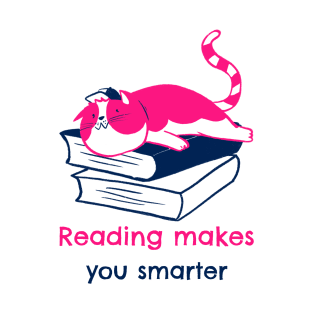 reading makes you smarter- cute lazy cat T-Shirt