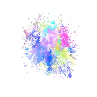 Abstract Vibrant Multicolor Brush Strokes and Splatters 1 T-Shirt