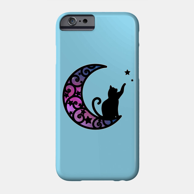 Starlight Moon Kitty Cat Silhouette Cats Phone Case Teepublic