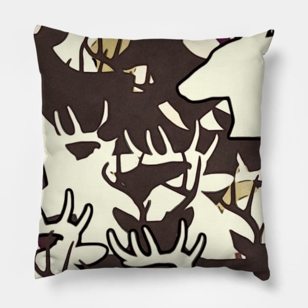 Hunter Camo Style Pillow by BJG Abstract Arts 
