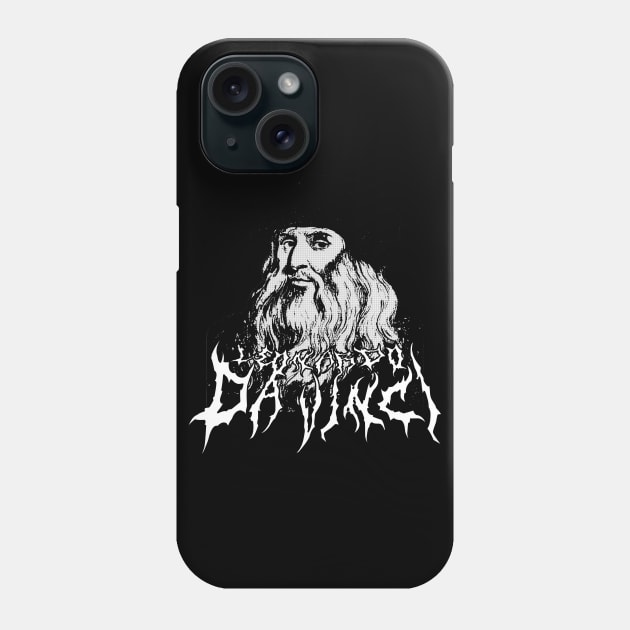 Leonardo Da Vinci Metal Phone Case by blueversion