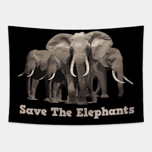 Save The Elephants Tapestry