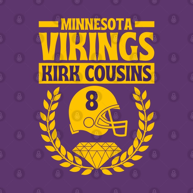 Minnesota Vikings Kirk Cousins 8 Helmet American Football by Astronaut.co