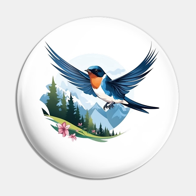 Swallow Bird Pin by zooleisurelife