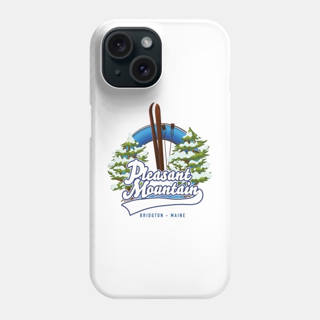 Pleasant Mountain Ski Bridgton ski poster Phone Case by nickemporium1