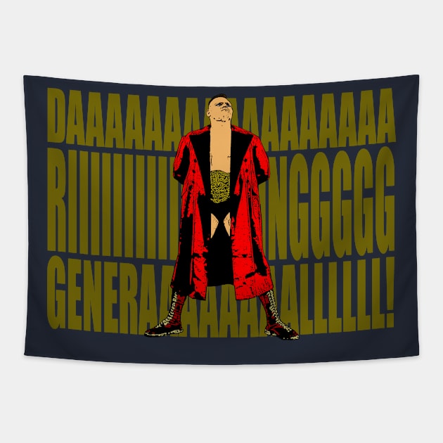 Red General (gold letters) Tapestry by BradyRain