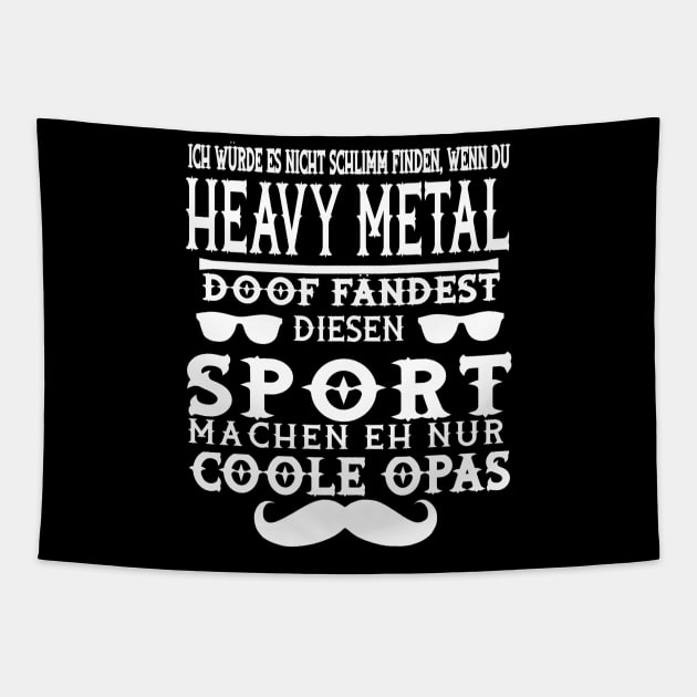 Heavy Metal Gitarre Band Geschenk Sprüche Opa Tapestry by FindYourFavouriteDesign
