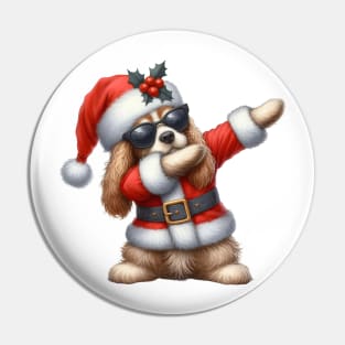 Christmas Cocker Spaniel Dog Dabbing Dance Pin