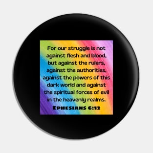 Bible Verse Ephesians 6:12 Pin