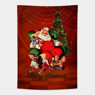 Santas claus wish you a Merry Christmas Tapestry