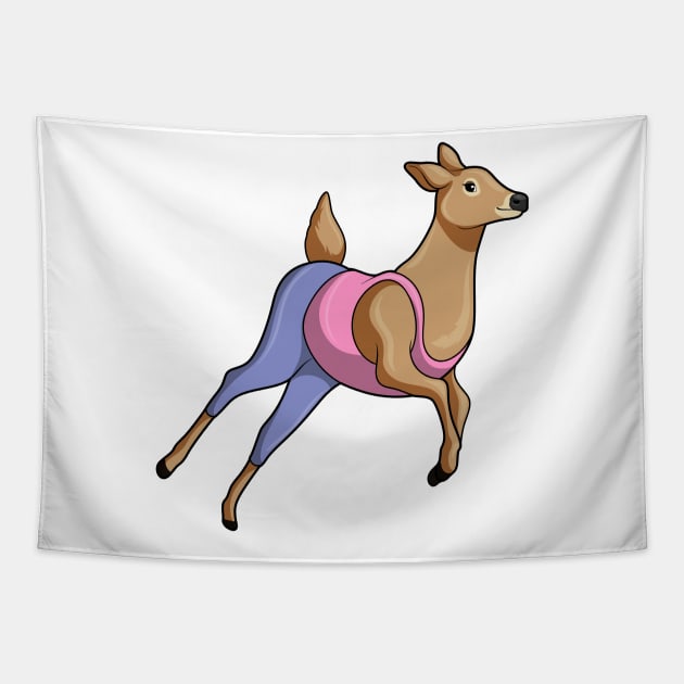 Deer Fitness Sports Tapestry by Markus Schnabel