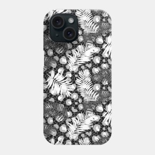 Black and White Animal Print Palms Phone Case