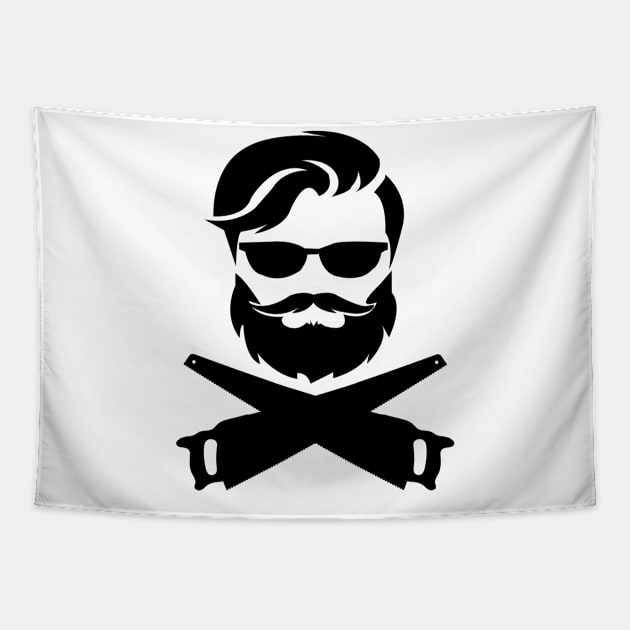 bearded carpenter Tapestry by Pop on Elegance