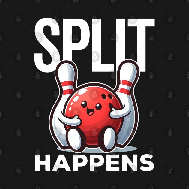 Split Happens Funny Bowling Saying by DetourShirts