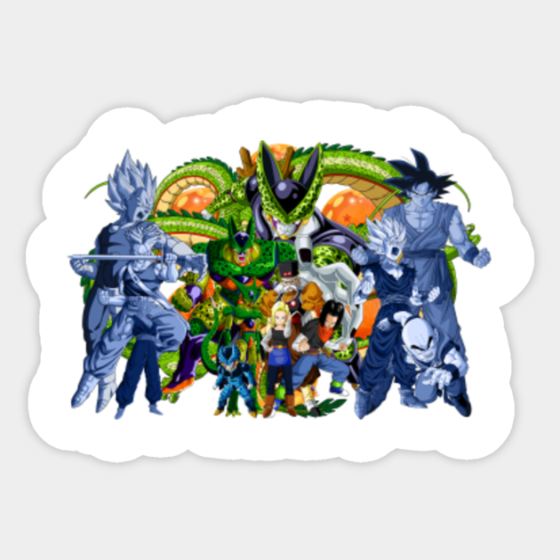 Dbz Cell Saga Dragon Ball Z Sticker Teepublic
