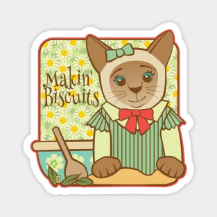 Siamese Cat Making Biscuits Magnet