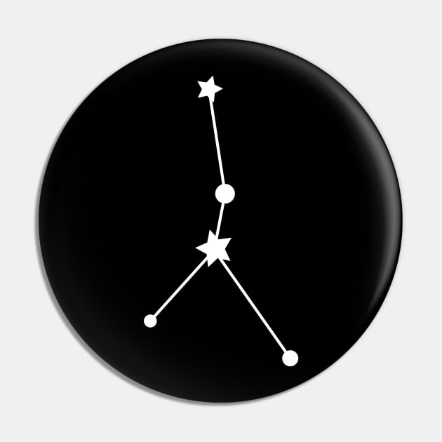 Cancer Zodiac Constellation in White Pin by Kelly Gigi