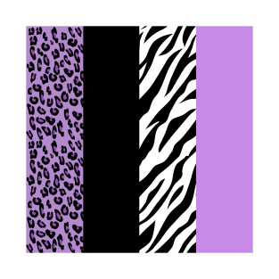 Leopard Print, Zebra Print, Animal Print, Purple T-Shirt