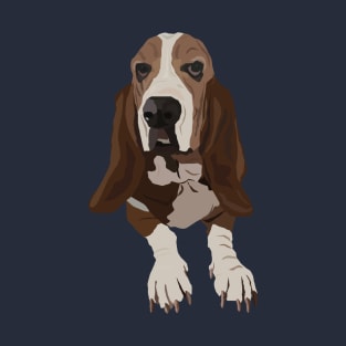 Basset Hound Vector Art T-Shirt