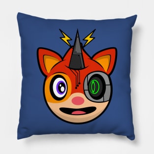 Happy Cyborg Squirrel Oskar Pillow