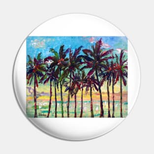 Palm Trees and Morning Regatta Pin