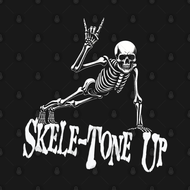 Funny Fitness Metalhead Skeleton by MetalByte