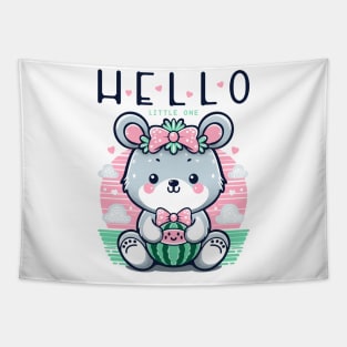 Cute bear, hello little one Tapestry