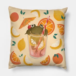 The Happy Frog in the Lemonade Pillow