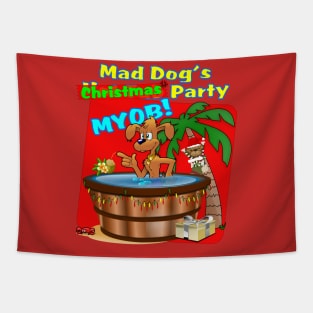 Mad Dog's Christmas Party Tapestry