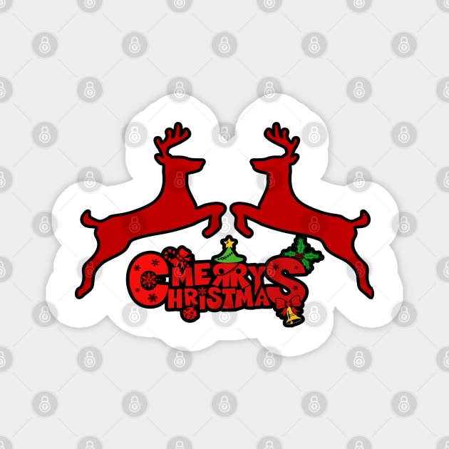 merry christmas Magnet by carismashop