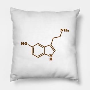 Serotonin Molecular Chemical Formula Pillow