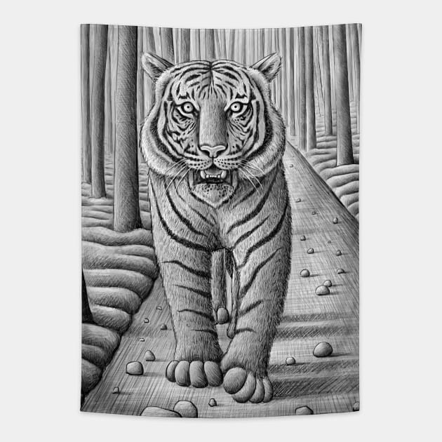 Tiger Tapestry by benheineart