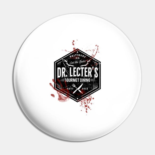 Dr. Lecter's Gourmet Dining - Hannibal Horror (Black) Pin by Nemons