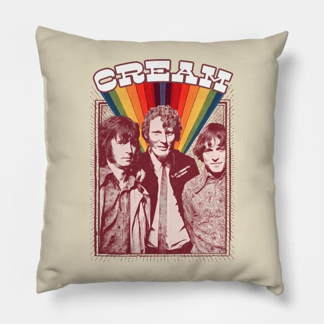 Cream -- 60s Retro Fan Artwork Pillow by DankFutura