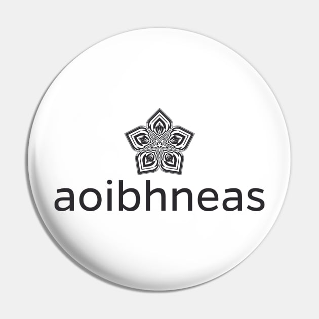 Feel the Bliss with aoibhneas and a Celtic motif flower Scots Gaelic Pin by allscots