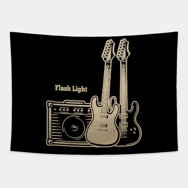 Flash Light Playing With Guitars Tapestry by Stars A Born