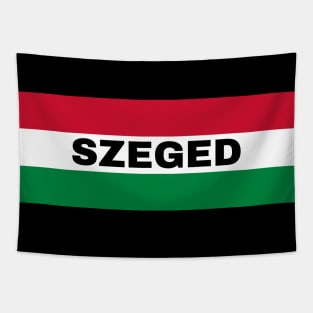 Szeged City in Hungarian Flag Tapestry