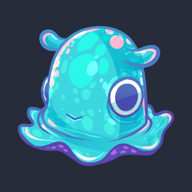 Cute Turquoise Dumbo Octopus by Claire Lin