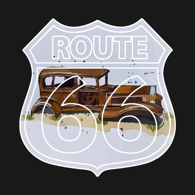 1932 Car along Route 66 in the Petrfied Woods National Park- WelshDesigns by WelshDesigns